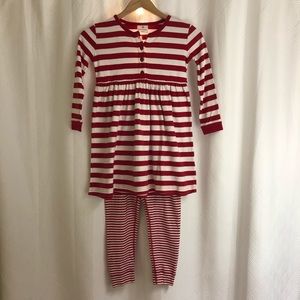 Hanna Anderson girl play dress & leggings size 6/7